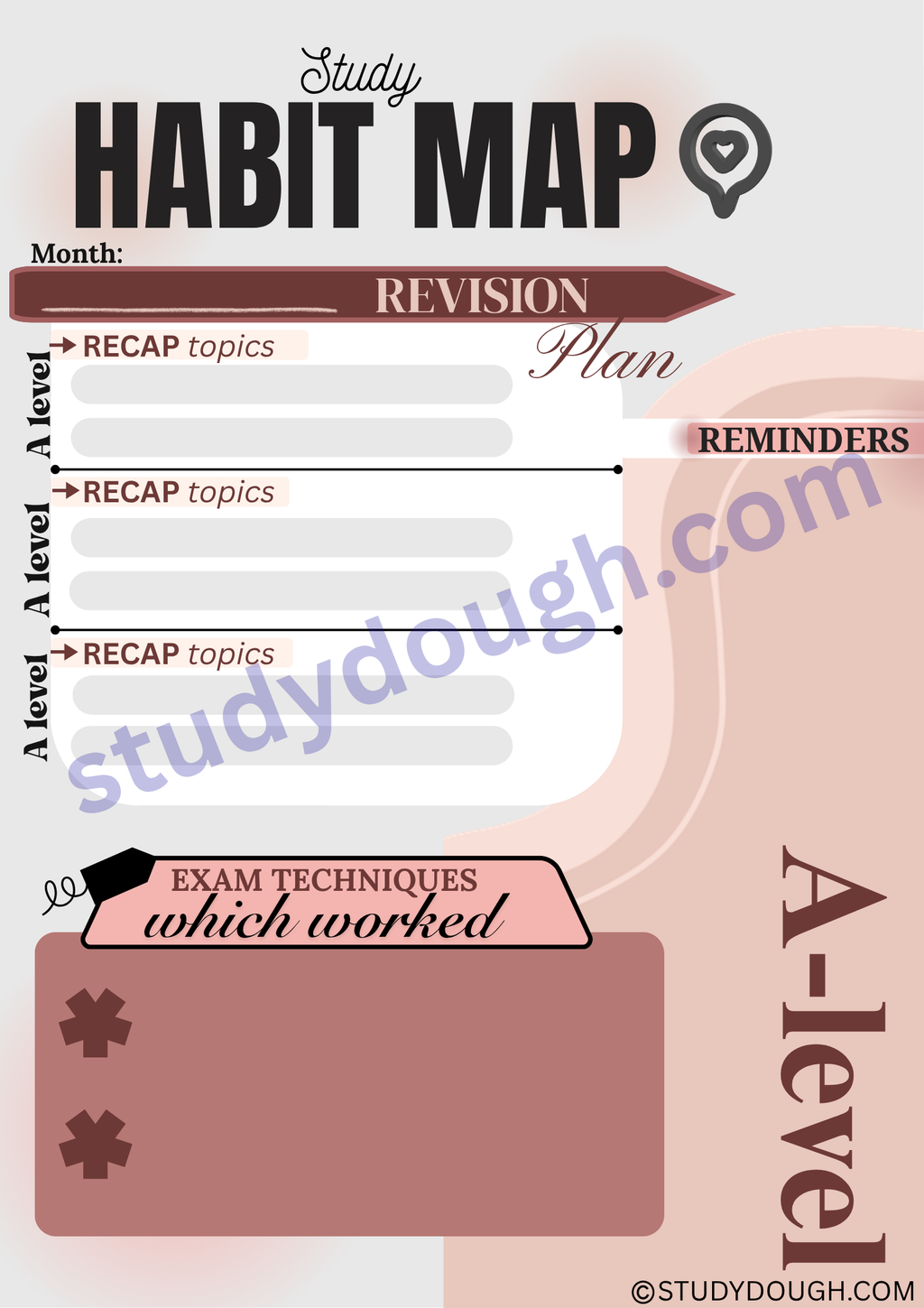 A-level Revision Maps - Pink